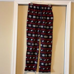 Joe Boxer reindeer snowflake button fly sleep pants small